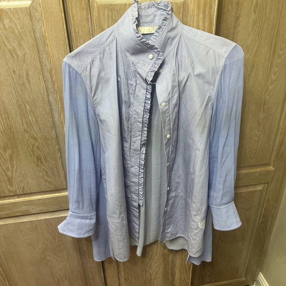Chloe Blue Light Stripe Blouse